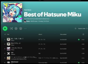 Hatsune Miku Spotify playlist